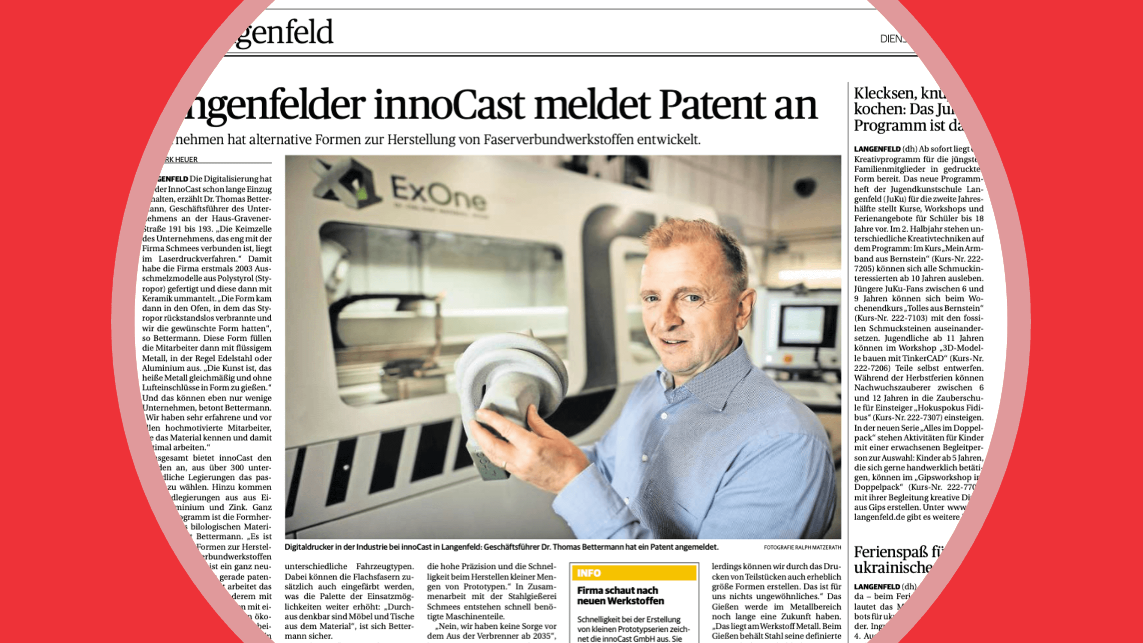 innoCast meldet Patent im Bereich Faserverbund an